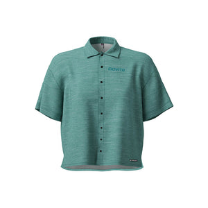 Women's Short Sleeve Adventure Shirt (Turquoise Melange)