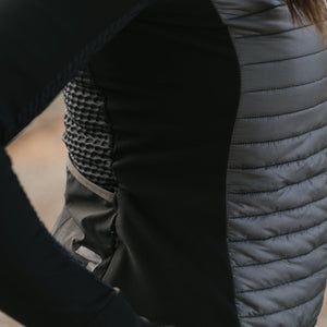 ladies quilted grey cycling jacket