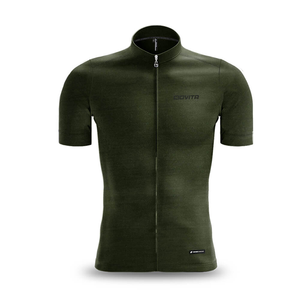 Men's Pecora Merino Cycling Jersey (Olive)