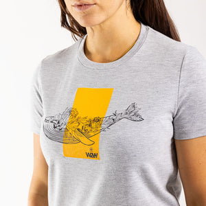 Women's FNB Wines2Whales T Shirt (Grey Melange)