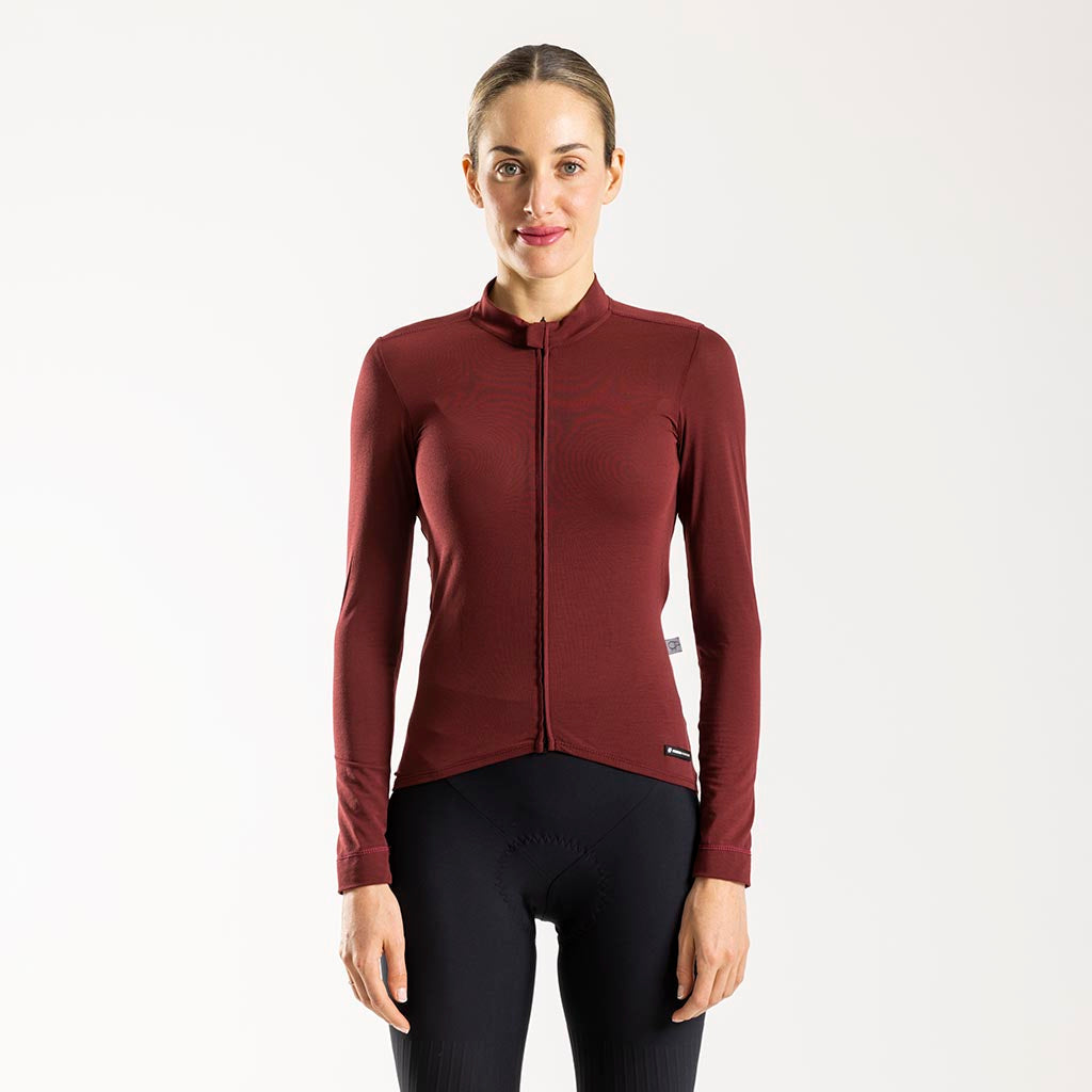 Women's Pecora Long Sleeve Merino Jersey (Bloodstone)