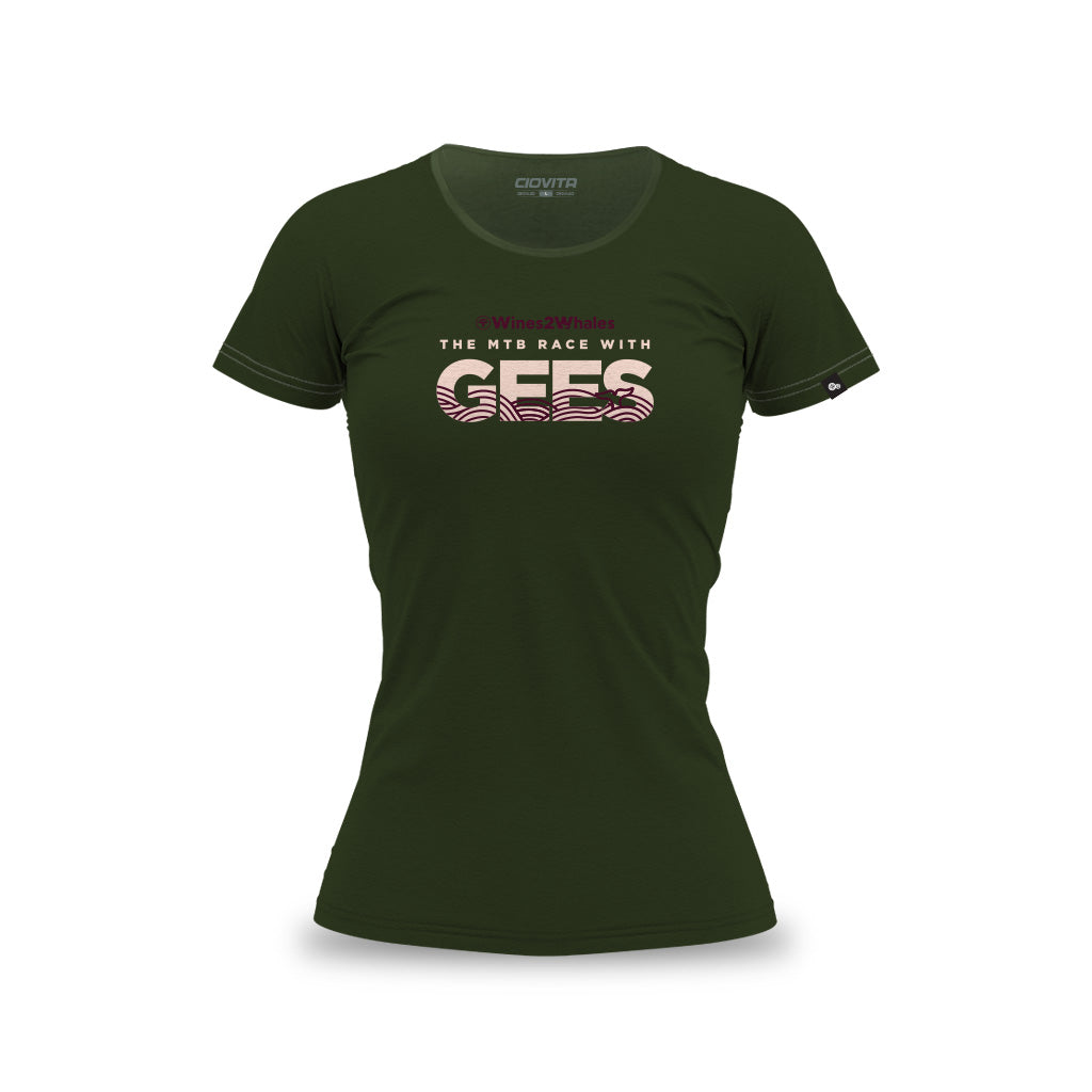 Women's FNB Wines2Whales Gees T Shirt (Olive)