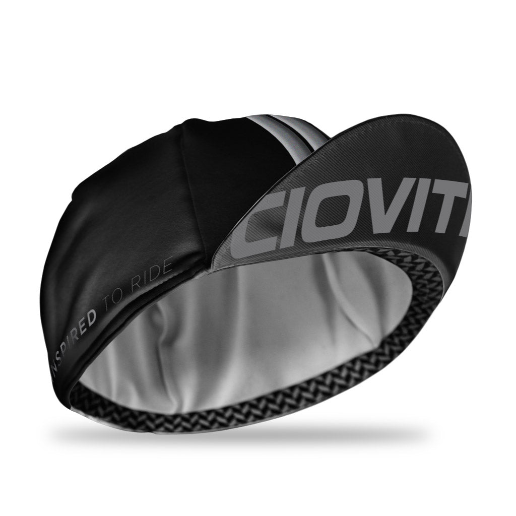 cycling cap with highly reflective strips