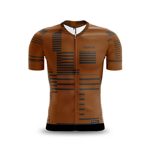 Men's Strisce Corsa Race Fit Jersey (Rust)