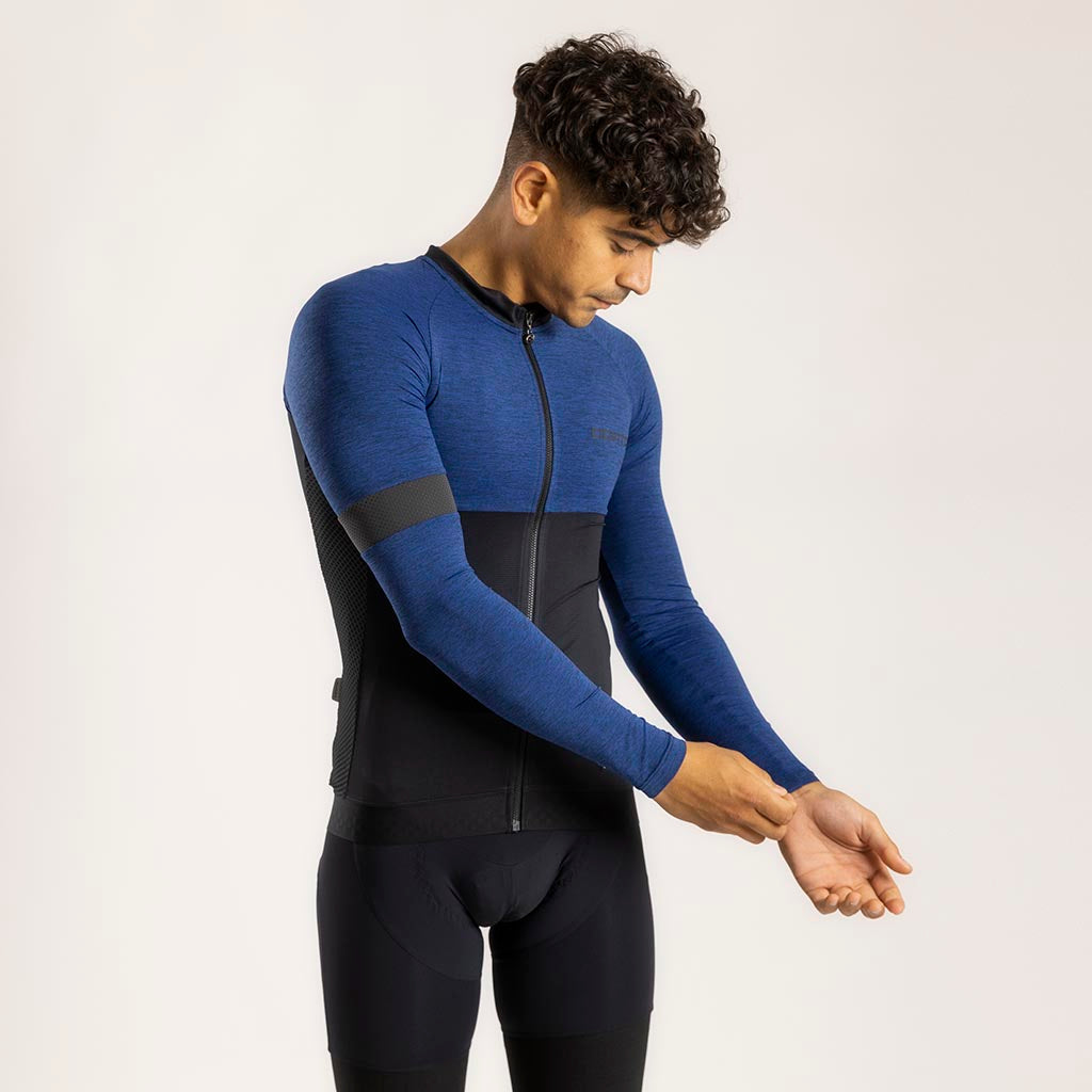 Men's Opera Long Sleeve Jersey (Navy) - Ciovita USA