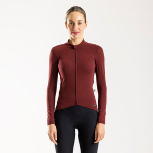 Women's Pecora Long Sleeve Merino Jersey (Bloodstone)