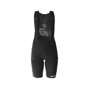 Women's Cargo Bib Shorts (Black)